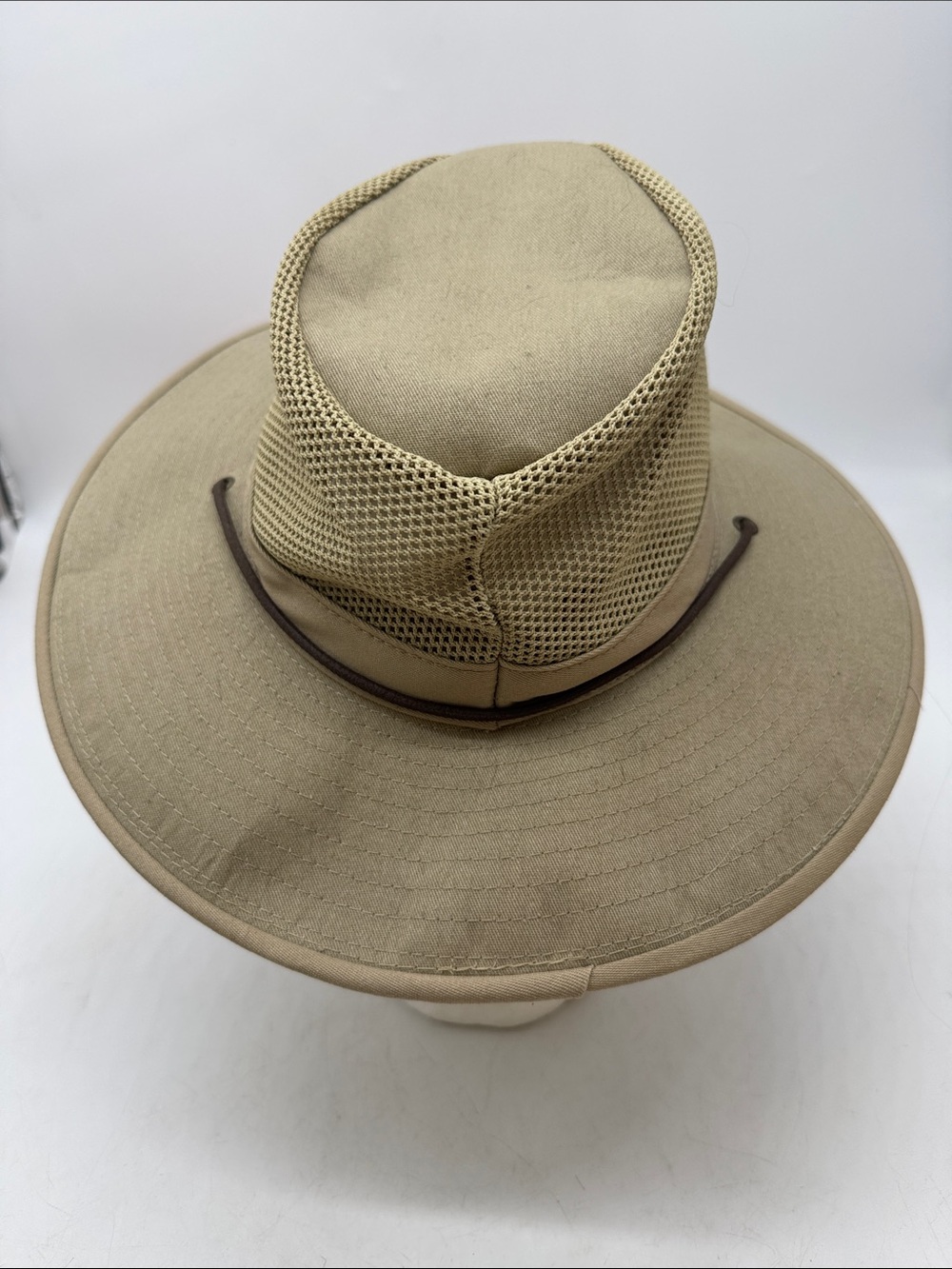 Henschel Hat Company Tan Wide Brim Mesh Safari Hat Small - Picture 3 of 5